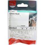 Timco Curtain Hooks White Pack