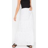 LTS Tall Anglaise Tiered Maxi Skirt - White