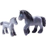 Haba Soft Toys Haba Little Friends Momma and Playset Cassandra Horse and Cleo Foal Chunky Plastic Farm Animal Toy Figures