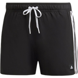 adidas 3-Stripes CLX Very Short Length Swim Shorts - Black/White