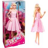Barbie Doll Houses Toys Barbie The Movie Doll Margot Robbie in Pink & White Gingham Dress HPJ96