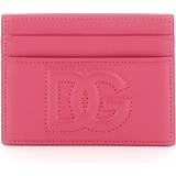 Pink Wallets & Key Holders Dolce & Gabbana Logo Leather Card Glicine