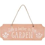 Something Different Life Is Better In The Garden Tulip Terracotta Sign