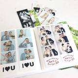 Branded Photo album 120 2x6 photobooth picture strips wedding valentines day white cover