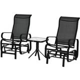 Outdoor Rocking Chairs OutSunny 3 Pcs Rocking