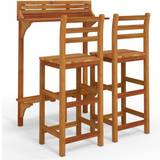 vidaXL chairs with Solid Wood Acacia Balcony Outdoor Bar Set