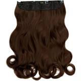 Lullabellz Super Thick Curly Clip In Hair Extensions 20 inch Golden Brown