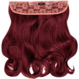 Lullabellz Thick Curly Clip In Hair Extensions 16 inch Burgundy