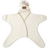 Clair De Lune Star Fleece Baby Wrap Blanket Cream Cream
