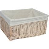 Extra Large White Lined Wicker Basket