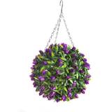 Blue Artificial Plants Outdoor 28cm PurpleTulip Hanging Basket Flower Topiary Ball Artificial Plant