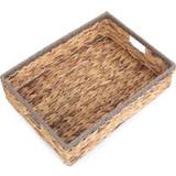 Small Shallow Hyacinth Rope Border Basket