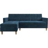 Futon DHP Hartford Sectional Futon Blue Sofa 138.4cm