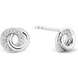 Ti Sento Women's Silver Cubic Zirconia Circle Stud Earrings