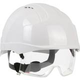 JSP Safety Helmets JSP EVO VISTALENS Safety Helmet with Intergrated Goggles Clear/White
