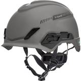 Grey Safety Helmets MSA V-Gard&reg; H1 Safety Helmet, Trivent Fas-Trac&reg; III Pivot, ANSI, EN12492, Gray