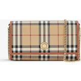 Chains Wallets Burberry Check Chain Strap Wallet - Archive Beige