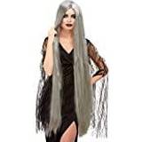 Grey Long Wigs Fancy Dress Smiffys Halloween Wig Fancy Dress