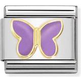 Purple Charms & Pendants Nomination Classic Gold Lilac Butterfly Charm