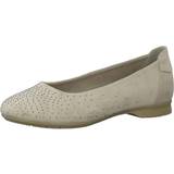Fabric Low Shoes Jana womens flat shoes ballerina glitzy jet slip on beige