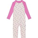 The North Face Jumpsuits The North Face Kids Amphibious Sun One-Piece Infant Purdy Pink Joy Floral Print Kid's Jumpsuit & Rompers One Piece Pink 18-24