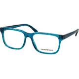 Striped Glasses & Reading Glasses Emporio Armani EA 3218 5311, including lenses, RECTANGLE Glasses, MALE