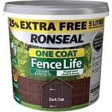 Ronseal Wood Paints Ronseal Fence Life Wood Paint Dark Oak 4.5L