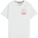 Scotch & Soda Clothing Scotch & Soda Regular Fit Rolled-Sleeve Organic Cotton T-shirt - White