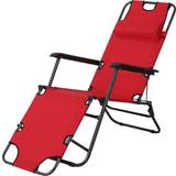 Black Garden Chairs OutSunny 84B-043RD Reclining Chair