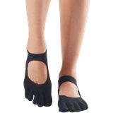 Organic Fabric Socks ToeSox Full Toe Bellarina Yoga Socks - Black