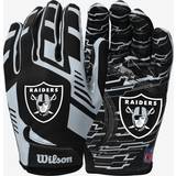 Gloves Wilson NFL Stretch Fit Las Vegas Raiders - Black/Silver