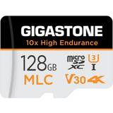 Gigastone [10x High Endurance] Industrial 128GB MLC Micro SD Card, 4K Video Recording, Security Cam, Dash Cam, Surveillance Compatible 100MB/s, U3