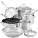 Cookware KitchenAid 3-Ply Base Pots Cookware Set with lid