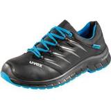 EN 166 Safety Shoes Uvex Halbschuh schwarz/blau trend, S3, EU-Schuhgröße: