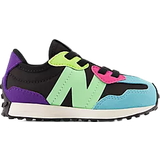 New Balance Kid's 327 Bungee Lace - Black with Prism Purple