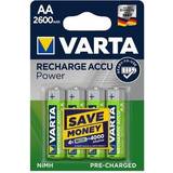 Varta Batteries - Rechargeable Standard Batteries Batteries & Chargers Varta AA Recharge Accu Power 2600mAh 4-pack