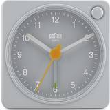 Braun Classic Travel Analogue Alarm Clock, Compact Size, Grey, BC02XG
