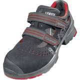 EN 166 Safety Shoes Uvex Sandale schwarz/rot x-tended support, S1P, EU-Schuhgröße: