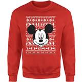 Red Sweatshirts Disney Mouse Christmas Face Red Christmas Jumper