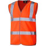 Dickies Work Vests Dickies Hi-Vis Highway Safety Waistcoat Orange Mens Reflective Vest SA30310