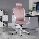 Pink Office Chairs Vinsetto HOMCOM High Back Office Chair