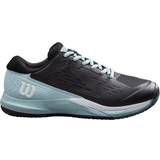 Women Racket Sport Shoes Wilson Damen Rush Pro Ace Clay Sneaker, Black/Sterling Blue/White