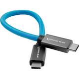 Blue USB C to USB C High Speed Cable for SSD Recording