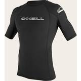 O'Neill Wetsuits Men's Basic Skins UPF Short Sleeve Rash Guard, Black