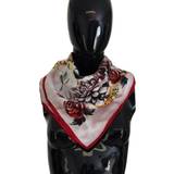 Dolce & Gabbana Multicolor L'amore Silk Shawl Wrap Scarf