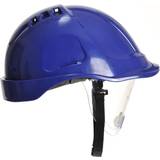 Radio Safety Helmets Portwest endurance visor vented helmet hard hat chin strap safety defender cap