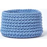 Cotton Baskets Homescapes Cotton Knitted Round 21cm Basket