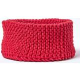 Cotton Baskets Homescapes Cotton Knitted Round Red Basket