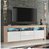 The Range Gloss Doors Oak/White TV Bench 160x60cm