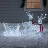 Reindeer with Sleigh Christmas Lamp 68cm